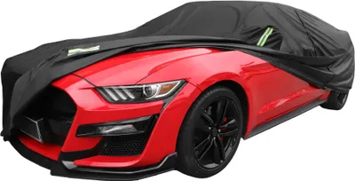 Image de Pour Ford pour Mustang Gt/Bullitt Voiture Housse avec Fermeture šŠclair Noir
