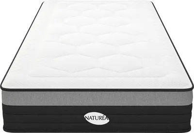 Produktbild von Taschenfederkernmatratze - 90 x 200 cm - Hybridmatratze - Memory Schaum - 7 Zonen - Härtegrad 3 - Stärke 25 cm - AMARANTE von NATUREA
