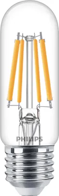 A close-up studio shot of a Philips LED light bulb.