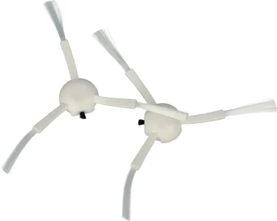 Produktbild von vhbw 2x Seitenbürste kompatibel mit Mova E30 Ultra Saugroboter - Reinigungsbürsten Set, weiß, 3-armig