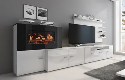 Produktbild von Wohnmöbel mit elektrischem Kamin