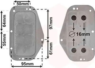 Image de VAN WEZEL Refroidisseur d'huile sans boîtier de filtre à huile pour OPEL Corsa D Astra J Zafira B Insign