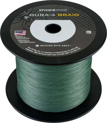 Produktbild von SPIDERWIRE Dura, 1800m, 0,25mm, 23.2kg / 51,15lbs, moosgrün, geflochtene Angelschnur, 1450400