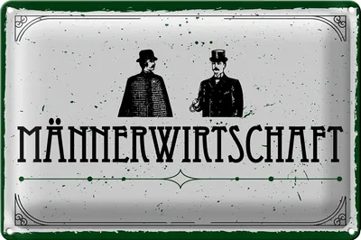 Produktbild von Blechschild Spruch 30x20cm Männerwirtshaft