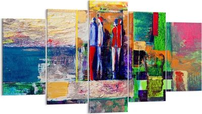 Produktbild von Bild auf Leinwand - Leinwandbild - Abstraktion modern - 160x85cm - Wand Bild - Wanddeko - Leinwanddruck - Bilder - Kunstdruck - Wanddekoration - Leinwand bilder - Wandkunst - EA160x85-3670