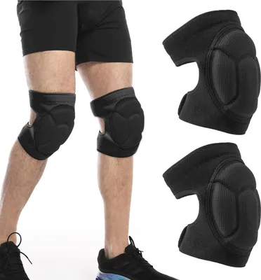 Produktbild von Knieschoner mit Dickem Schwamm – Rutschfeste Knieschützer für Garten, Reinigung, Bodenbeläge, Volleyball, Tanz, 2 Stück