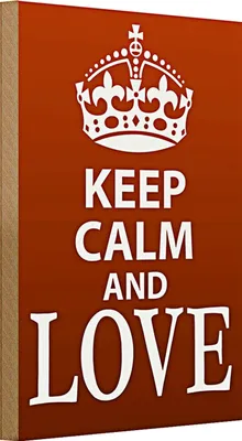 Produktbild von Holzschild Spruch 20x30cm Keep Calm and Love