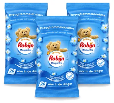 Productafbeelding van 3 x Robijn Droogtrommeltules Morgenfris - Voordeelverpakking - 3 stuks