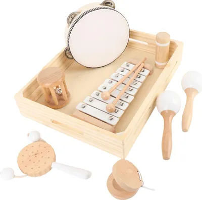 Immagine prodotto di Strumento musicale per bambini in legno musica percussioni giocattolo set educativo di apprendimento precoce per i bambini