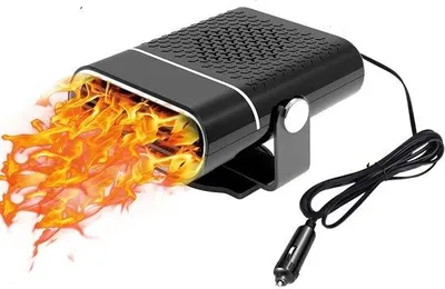 Obrázek produktu pro Elektrické topení do auta pro malé přístroje, 12 V, s regulací rychlosti, funkcí odmrazování a odmlžování.