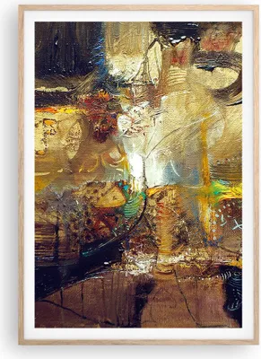 Produktbild von Gerahmtes Poster - Rahmen in heller Eiche - Abstraktion modern - 70x100 cm - Wand Bild - Wanddeko - Wandbilder - Wandposter - Bilderrahmen - Bilder - Kunstdruck - Wandbild - P2NPA70x100-3483