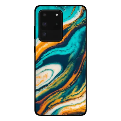 Produktbild von Smartphonica Handytasche für Samsung Galaxy S20 Ultra Marmor-Look - Rückseite Abdeckung Marmor Fall - Grün