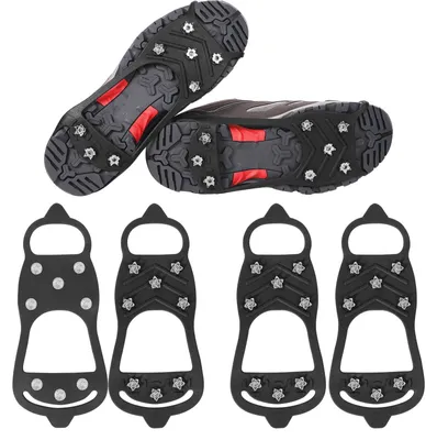 Imagen del producto de Crampones antideslizantes para hielo y nieve con 8 picos de acero