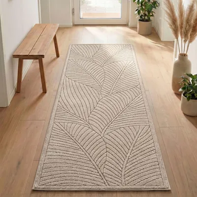 Image de Carpetsale24 Tapis d’Extérieur Design Boho Moderne Effet 3D Résistant aux UV Idéal pour Terrasse Salon et Cuisine, Taille: 80x250 cm