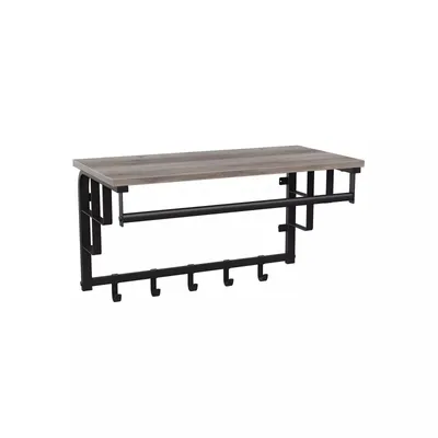 Immagine prodotto di In And OutdoorMatch Appendiabiti a parete Garth - Con ripiano per cappelli - Appendiabiti a muro - Legno - Industriale