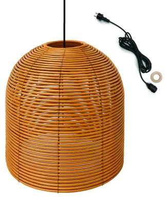 Hängelampe Polyrotan Boho-Stil 5 m Kabel