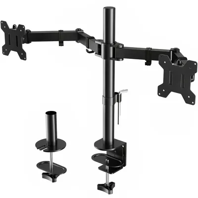 Immagine prodotto di Supporto per due monitor, adatto a schermi da 13 a 27 pollici, con altezza regolabile