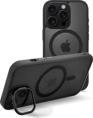 Productafbeelding van Mobilize Hybrid Pro iPhone 16 Pro hoesje met MagSafe, harde achterkant, schokbestendig - zwart