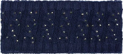 Produktbild von styleBREAKER Damen Stirnband mit Zopfmuster und Strass, weiches Fleece Innenfutter, Haarband, Headband 04026001