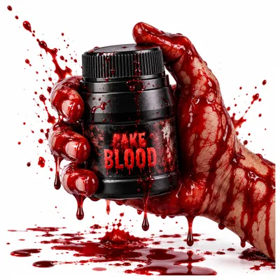 Zdjęcie produktu dla Sztuczna krew płynna czerwona w butelce 100ml na Halloween