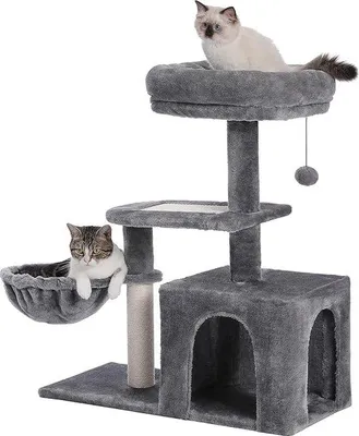Produktbild von Famanu Katzenbaum Kratzbaum - mit Hängematte und Katzenhaus