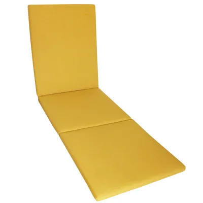 Produktbild von Herlag Sunny Liegenauflage 200x60x4 cm – wetterfest, wasserfest & UV-beständig – waschbarer Bezug mit Reißverschluss – Senfgelb