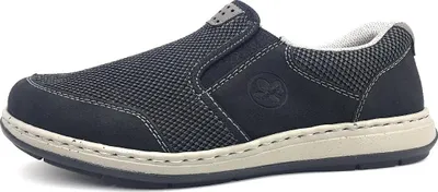 Produktbild von Rieker Herren Slipper Stoff Halbschuh sportlich lose Einlage 17363, Größe:43 EU, Farbe:Schwarz