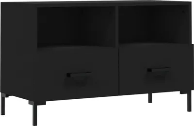 Produktbild von vidaXL TV-Schrank Schwarz 80x36x50 cm Holzwerkstoff