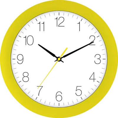 Produktbild von EUROTIME Funk-Wanduhr gelb
