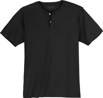 Produktbild von Redfield T-Shirt schwarz mit Knopfleiste Übergröße