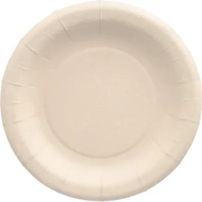Produktbild von PAPSTAR Teller rund Ø 18 cm, Agrarreste "pure", weiß | Schrumpffolie (50 Stück)
