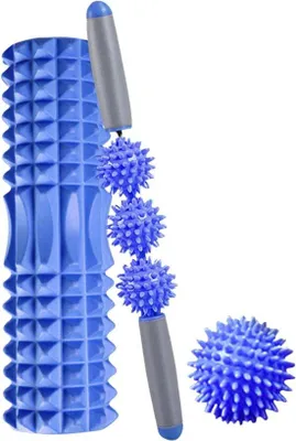 Image de Rouleau de massage et bâton pour le fitness, 45 cm, yoga