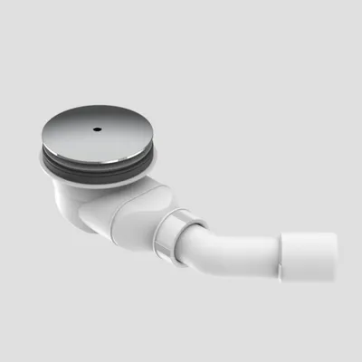 Produktbild von SANIT Duschablauf 823/90W Höhe 80mm Kunststoff mit verchromter Abdeckplatte