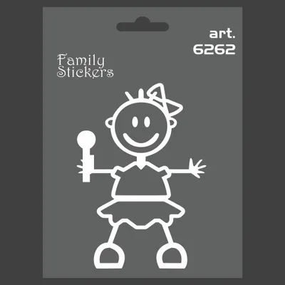 Immagine prodotto di Adesivo Famiglia Bambino Femmina