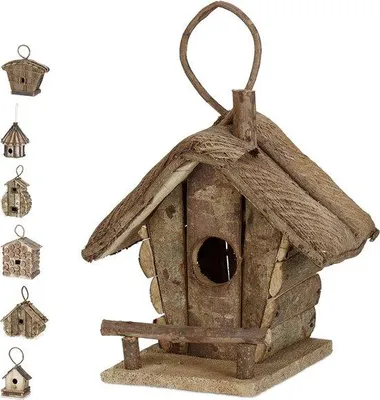 Immagine prodotto di Casetta per uccelli - Casetta per uccelli - Nido per uccelli - Rifugio per uccelli - Decorativa - Accessori da giardino - 28,5 x 20,5 x 17,5 cm