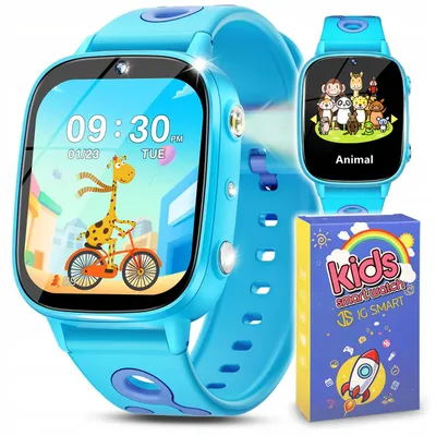 Zdjęcie produktu dla SMARTWATCH dla DZIECKA DZIECIĘCY ZEGAREK GRY NAUKA APARAT BAJKI MENU POLSKI