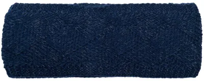 Produktbild von styleBREAKER Damen Strick Stirnband Rauten Fleece, Dunkelblau