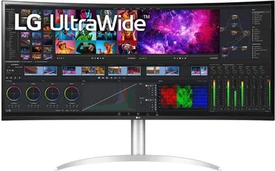 Produktbild von LG 38WN95CP-W Curved Monitor 95,3 cm (38,0 Zoll) silber