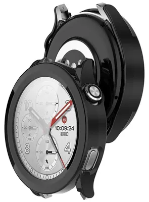 Produktbild von Schutzhülle mit Glas für Xiaomi Watch S5, Bizon Case Watch Adamo, Schwarz