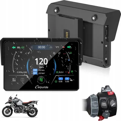 Zdjęcie produktu dla CARPURIDE W502BS Pro ekran motocyklowy BMW CarPlay i Android 5'' GPS nowy
