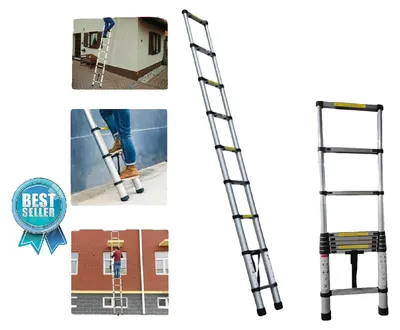 Produktbild von Teleskopleiter, 2,60 m Höhe, 150 kg Tragfähigkeit, 2.6 m