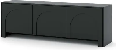 Produktbild von FURNLUX Fernsehtisch Arco Schwarz 204cm / Hauptfarbe: Schwarz / Abmessungen: 204 x 51 x 35 cm