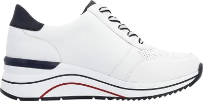 Produktbild von Remonte Damen Sneaker cool und sportlich in Glattleder Reißverschluss D0T04, Größe:40 EU, Farbe:Weiß
