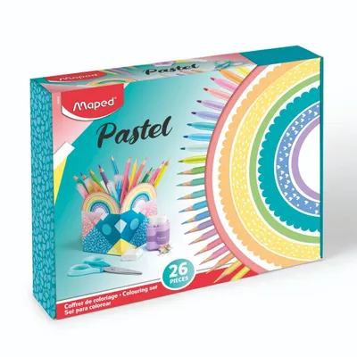 Obrázok produktu pre Maped 899808 Maped Pastel KIDS sada na kreslenie, 26 dielov, v darčekovej krabičke