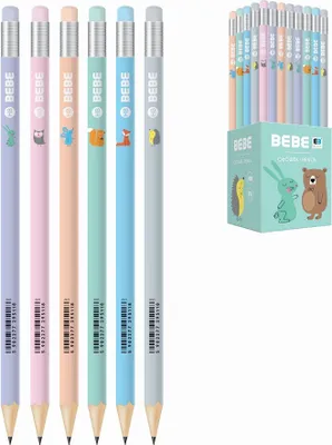 Produktbild von Schulfarbstift mit Radiergummi HB