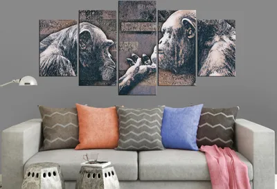 Produktbild von Akustikbild Abstrakt bunt 200x100 cm 5-teilige Bilder Akustikschaum Hochleistungsschallabsorber Schallschutz Leinwand 5 tlg Wandbild Raumakustik Schalldämmung g-A-0117-b-p