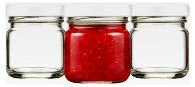 Produktbild von Mini-Gläser 40 ml, Einmachglas, Gewürzgläser mit Schraubdeckel, Sturzglas, Probiergläser, Marmeladengläser, kleine Honiggläser, Rundgläser (weiße Deckel, 80 Stück)
