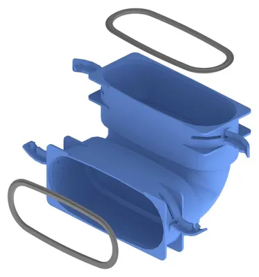 Produktbild von Kermi x-well Bogen 90 Grad vertikal 132x52 mm