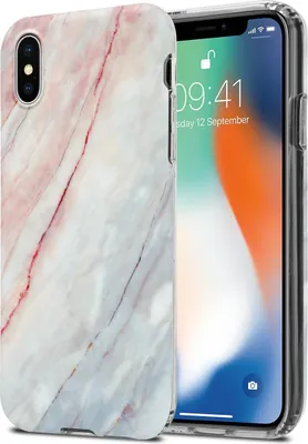 Produktbild von Cadorabo Schutzhülle für Apple iPhone X / XS Hülle in Rosa TPU Handyhülle Etui Case Cover