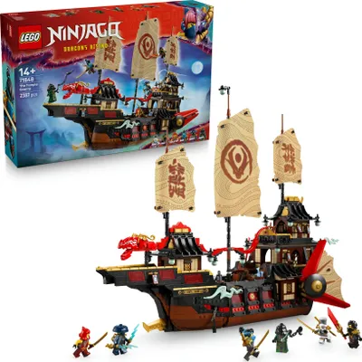 Produktbild von LEGO NINJAGO Der Tempel-Flugsegler - Interaktives Schiff mit beweglichen Segeln, 6 Minifiguren inkl. Cole, Zane & Nya - Geschenk für Jungen und Fans von Aufstieg der Drachen ab 14 Jahren - 71848